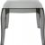 Queen Polycarbonate Square Side Table Transparent Black ISP065-TBLA #2