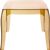 Queen Polycarbonate Square side Table Transparent Amber ISP065-TAMB #2