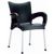 RJ Resin Outdoor Arm Chair Black ISP043