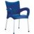 RJ Resin Outdoor Arm Chair Blue ISP043