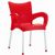 RJ Resin Outdoor Arm Chair Red ISP043