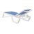 Rio Sling Pool Chaise White Frame Blue Sling ISP082-WHI-BLU #3