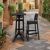 Sky Ares Square Bar Set with 2 Barstools Black ISP1161S