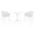 Sky Bistro Set with Octopus 24" Round Table White S102160