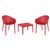 Sky Conversation Set with Sky 24" Side Table Red S102109-RED #2