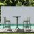 Sky Cross Square Patio Bar Set with 2 Barstools Olive Green ISP1165S