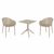 Sky Dining Set with Sky 27" Square Table Taupe S102108-DVR #2