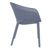 Sky Outdoor Indoor Dining Chair Dark Gray ISP102-DGR #3