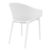 Sky Outdoor Indoor Dining Chair White ISP102-WHI #2
