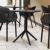 Sky Outdoor Square Folding Table 24 inch Black ISP114-BLA #5