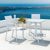 Sky Outdoor Square Folding Table 24 inch White ISP114-WHI #10