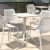 Sky Outdoor Square Folding Table 24 inch White ISP114-WHI #7