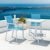 Sky Outdoor Square Folding Table 24 inch White ISP114-WHI #9