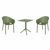 Sky Pro Bistro Set with Sky 24" Square Folding Table Olive Green S151114