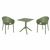 Sky Pro Dining Set with Sky 27" Square Table Olive Green S151108-OLG #2