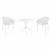Sky Pro Dining Set with Sky 27" Square Table White S151108-WHI #2
