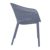 Sky Pro Stacking Outdoor Dining Chair Dark Gray ISP151-DGR #3