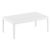 Sky Rectangle Resin Outdoor Coffee Table White ISP104