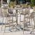 Sky Round Folding Bar Table 24 inch Taupe ISP122-DVR #6