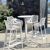 Sky Round Folding Bar Table 24 inch White ISP122-WHI #6