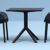 Sky Square Outdoor Dining Table 27 inch Black ISP108-BLA #4