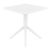 Sky Square Outdoor Dining Table 27 inch White ISP108-WHI #3