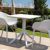 Sky Square Outdoor Dining Table 27 inch White ISP108-WHI #7