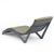 Slim Stacking Pool Lounger Dark Gray with Canvas Taupe Paddings Set of 2 ISP0872C-DGR-CTA #7