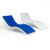 Slim Stacking Pool Lounger White with Pacific Blue Padding Set of 2 ISP0872C
