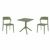 Snow Dining Set with Sky 27" Square Table Olive Green S092108