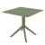 Snow Dining Set with Sky 31" Square Table Olive Green ISP1066S-OLG #3