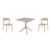 Snow Dining Set with Sky 31" Square Table Taupe ISP1066S