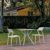 Snow Outdoor Dining Set with 2 Chairs White ISP7006S