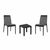 Soho Conversation Set with Ocean Side Table Black S054066