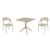 Sunset Dining Set with Sky 31" Square Table Taupe ISP1068S