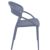 Sunset Outdoor Dining Chair Dark Gray ISP088-DGR #3