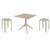 Tom Dining Set with Sky 31" Square Table Taupe S286106