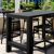 Vegas Cross 5 pc Outdoor Bar Set with 39" to 55" Extendable Table Black ISP7825S-BLA #2
