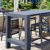 Vegas Cross 5 pc Outdoor Bar Set with 39" to 55" Extendable Table Dark Gray ISP7825S-DGR #2