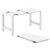 Vegas Maya 5 pc Outdoor Bar Set with 39" to 55" Extendable Table White ISP7823S-WHI #5