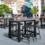 Vegas Outdoor Bar Table 39 inch to 55 inch Extendable Black ISP782-BLA #9