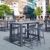 Vegas Outdoor Bar Table 39 inch to 55 inch Extendable Dark Gray ISP782-DGR #9