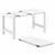Vegas Outdoor Bar Table 39 inch to 55 inch Extendable White ISP782-WHI #2