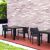 Vegas Patio Dining Table Extendable from 39 to 55 inch Black ISP772-BLA #5