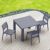 Vegas Patio Dining Table Extendable from 39 to 55 inch Dark Gray ISP772-DGR #5