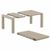 Vegas Patio Dining Table Extendable from 39 to 55 inch Taupe ISP772-DVR #2