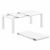 Vegas Patio Dining Table Extendable from 39 to 55 inch White ISP772-WHI #2