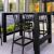 Vegas Victor 5 pc Outdoor Bar Set with 39" to 55" Extendable Table Black ISP7826S-BLA #2