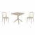 Victor Dining Set with Sky 31" Square Table Taupe S252106