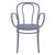 Victor XL Resin Outdoor Arm Chair Dark Gray ISP253-DGR #3